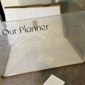 Clear Acrylic Weekly/Monthly Planner